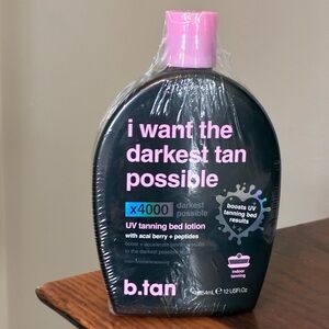 b.tan Darkest Tan Possible UV Tanning Bed Lotion - Black and Pink